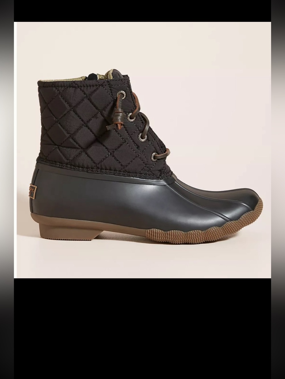 Sperry Saltwater Rain Winter Quilted Boots Women’s Size 8 for Anthropologie
